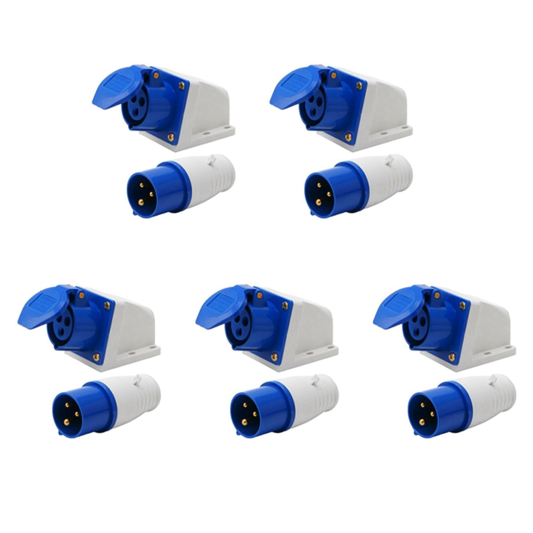 Yuandei 5X 16 Amp 3 Pin Embedded Verbindung wasserdichte Stecker Steckdose von Yuandei