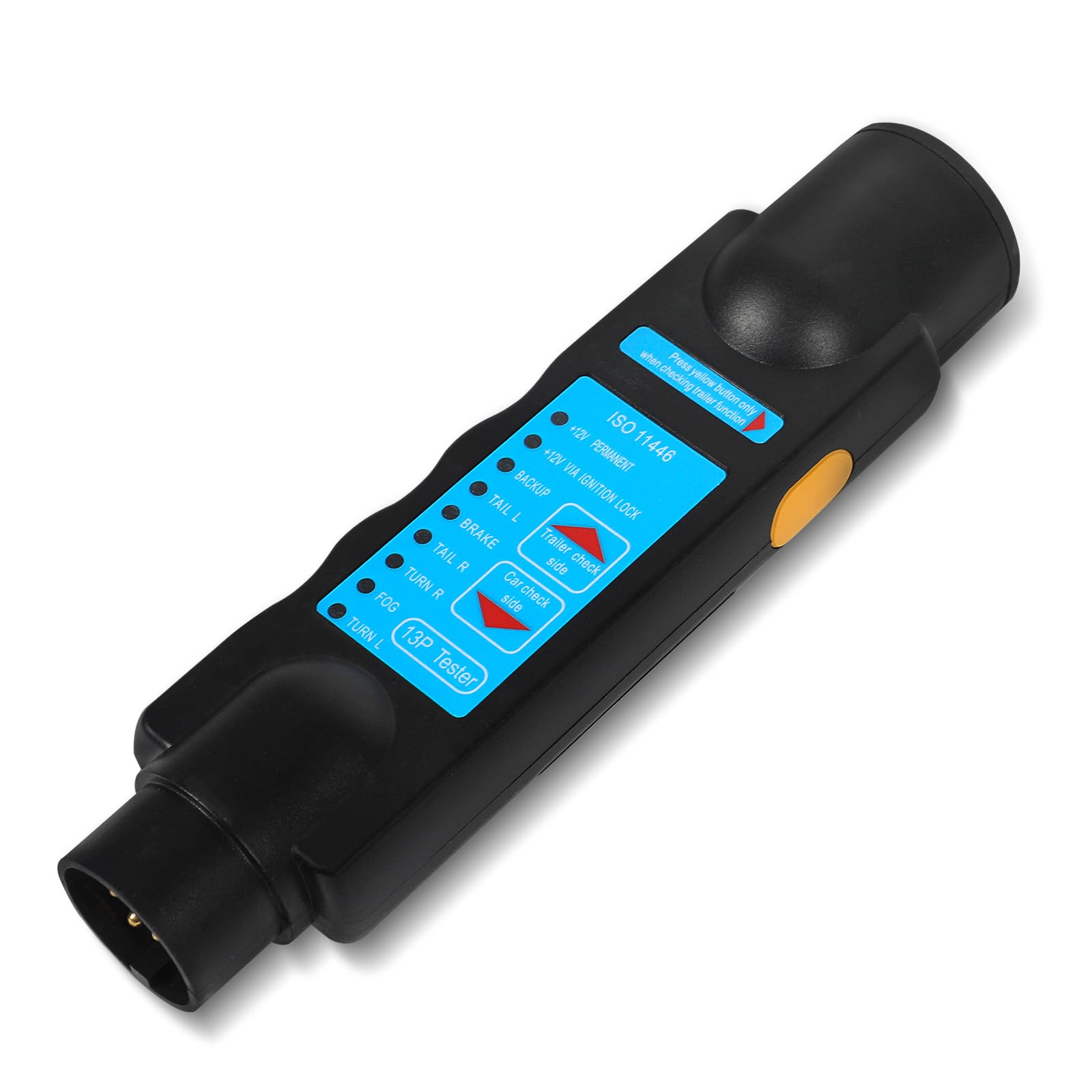 Yuanjoy 13 Poliger Anhängerstecker Steckdosentester, 12V Steckverbinder für Diagnosewerkzeuge Stromkreise, Anhänger Adapter 13 polig für Tester PKW, LKW, Wohnwagen, Wohnmobil von Yuanjoy