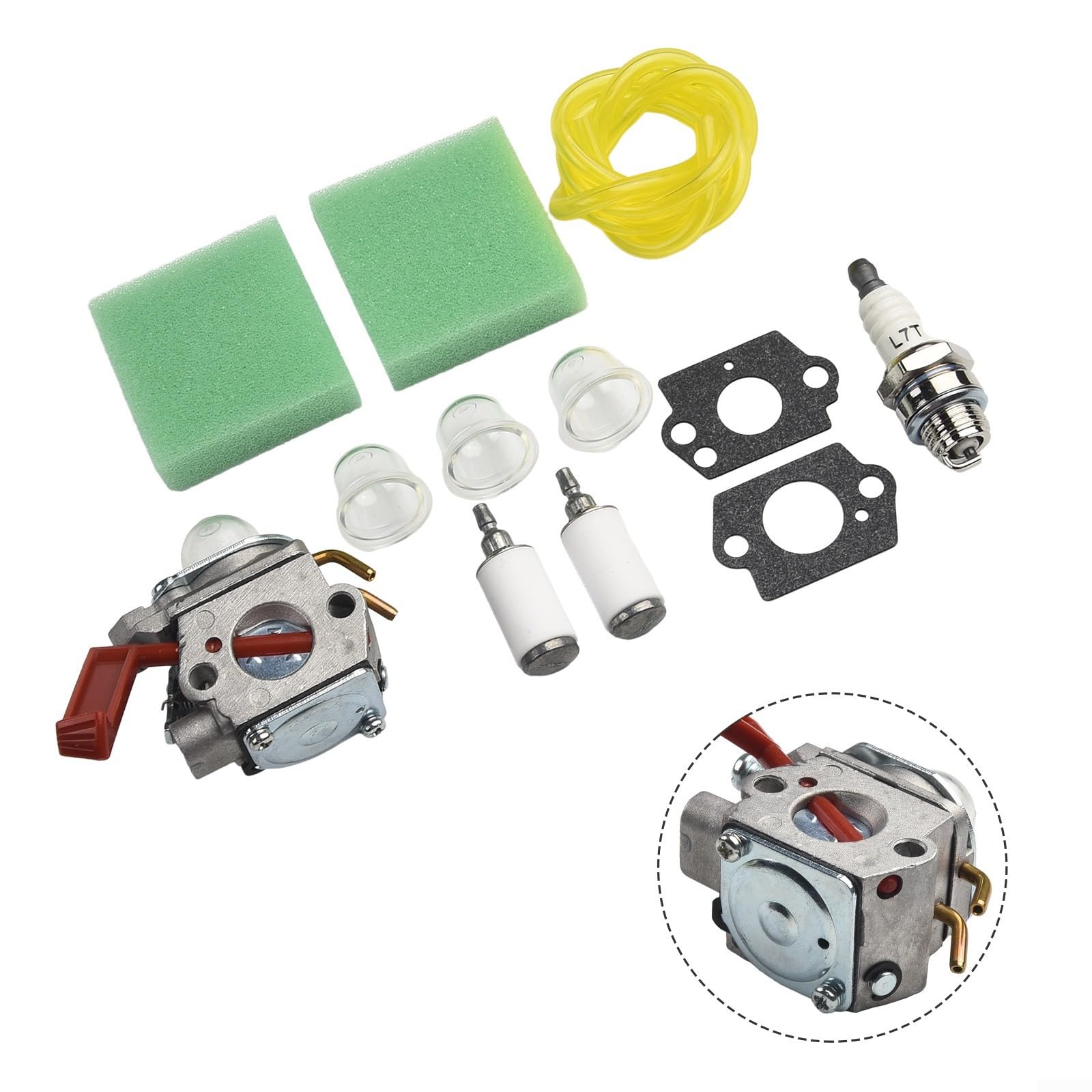 Essential Vergaser-Kit für Trimmer inkl. Filter und Dichtungen, Modelle B25C, BC25000R Trimmer, Ersatzteile, Zubehör von Yuanpgky