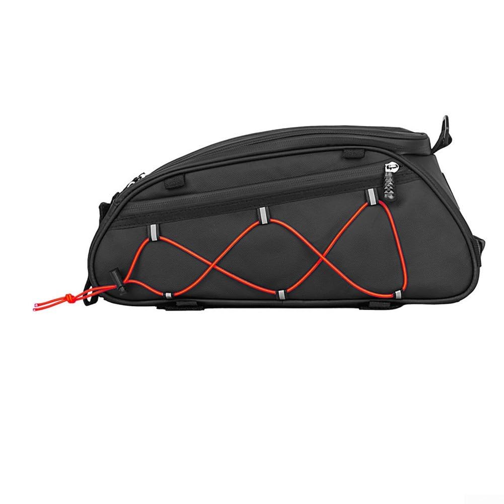 Yuanpgky Multifunktionale Fahrradtasche, Fahrradrücksitztasche, große Kapazität, wasserdichte Fahrradrahmentasche (rot) von Yuanpgky