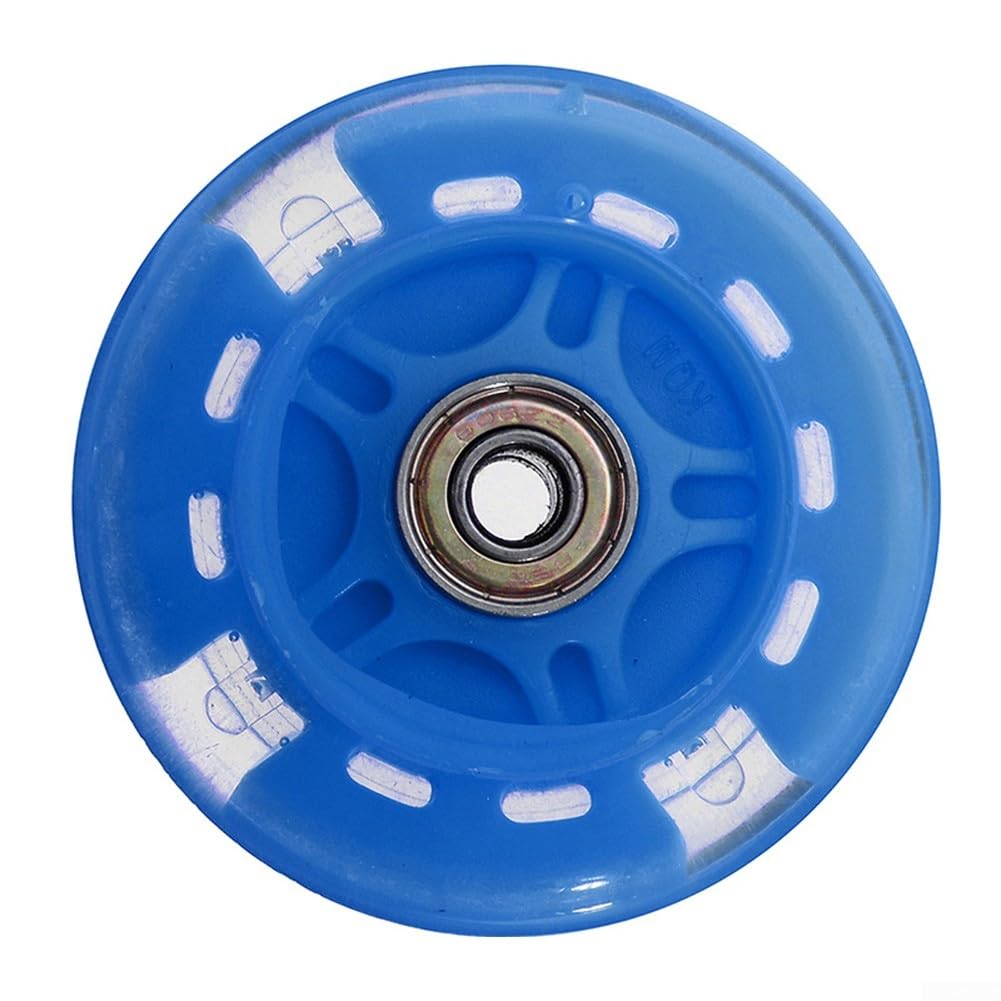 Yuanpgky Roller-Ersatzräder, blinkende LED-Roller-Räder, bunte Stunt-Scooter-Räder, 80 mm, Ersatz-Rollschuh-Rad (blau) von Yuanpgky