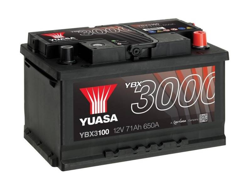 AUTOBATTERIE YUASA YBX 3100-71Ah 12V 650A (EN) von Yuasa