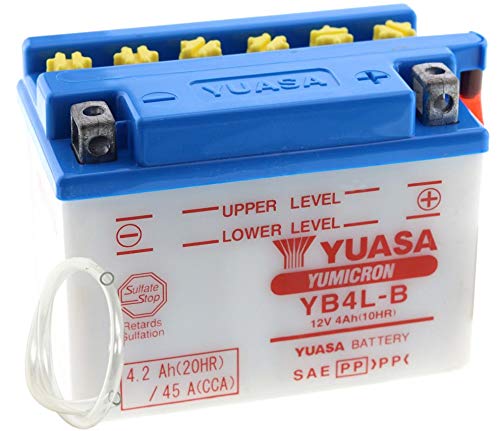 Batterie YUASA YTB4L / YB4L-B (WC) AGM geschlossen, 12V|4Ah|CCA:50A (121x71x93mm) für KTM Mini Adventure 50 Baujahr 2005 von Yuasa