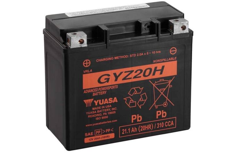 Motorradbatterie Yuasa GYZ20H // 12V 20Ah von Yuasa