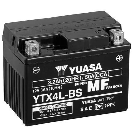 Motorradbatterie YUASA YTX4L-BS // 12V 3Ah von Yuasa