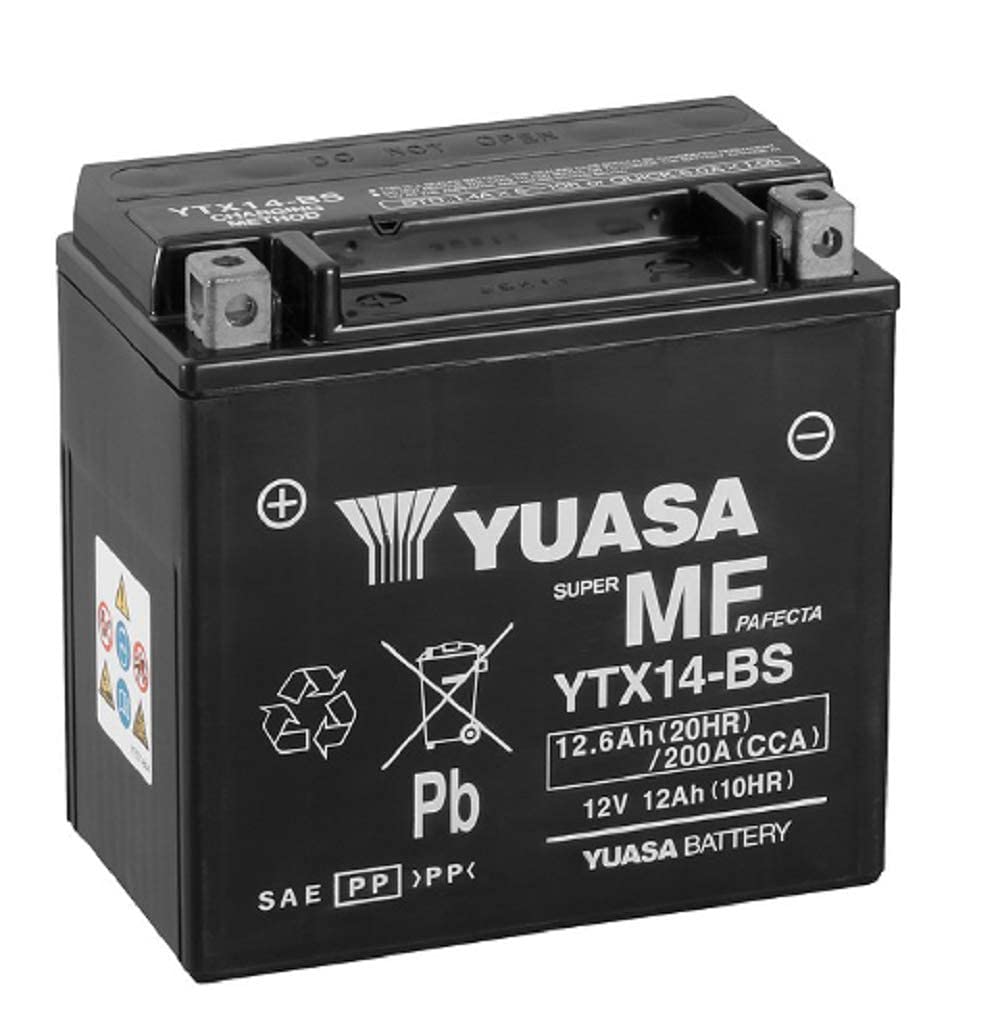 Batterie Motorrad Yuasa YTX14-BS wartungsfrei 12V 12Ah 150x87x147 passend für Harley Davidson V-ROD 1131 2002/2006 von Yuasa