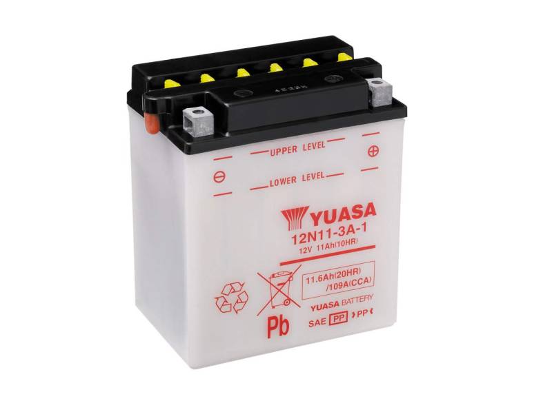 YUASA BATTERIE 12N11-3A-1 offen ohne Saeure von Yuasa