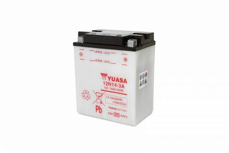 YUASA BATTERIE 12N14-3A offen ohne Saeure von Yuasa