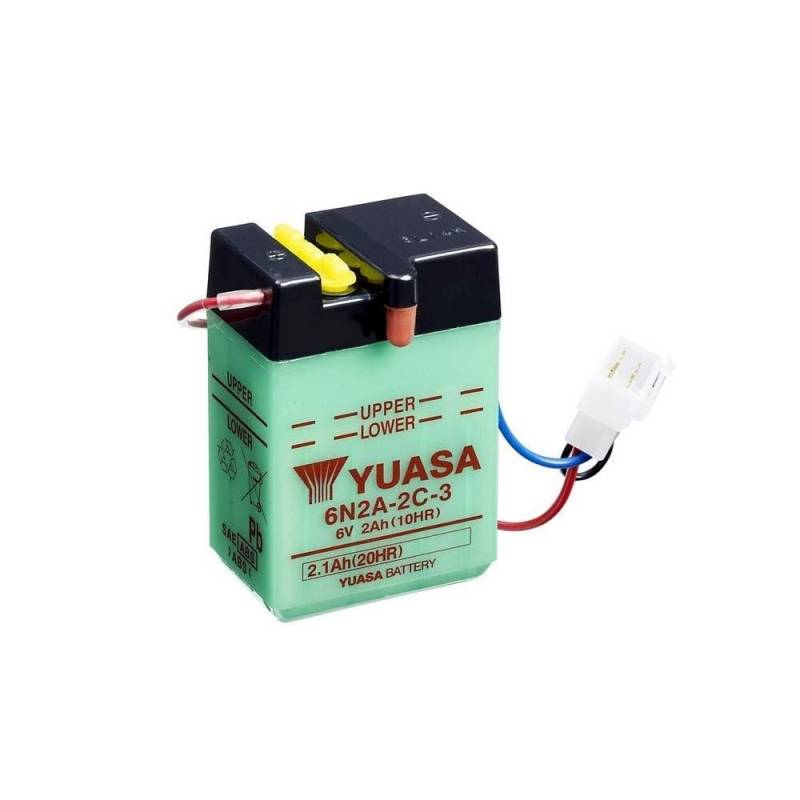 YUASA BATTERIE 6N2A-2C-3 offen ohne Saeure von Yuasa