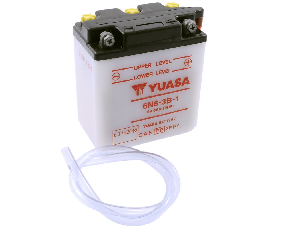 YUASA BATTERIE 6N6-3B-1 offen ohne Saeure von Yuasa