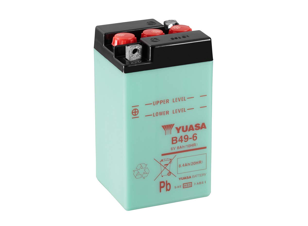 YUASA BATTERIE B49-6 offen ohne Saeure, 91mm X 83mm von Yuasa