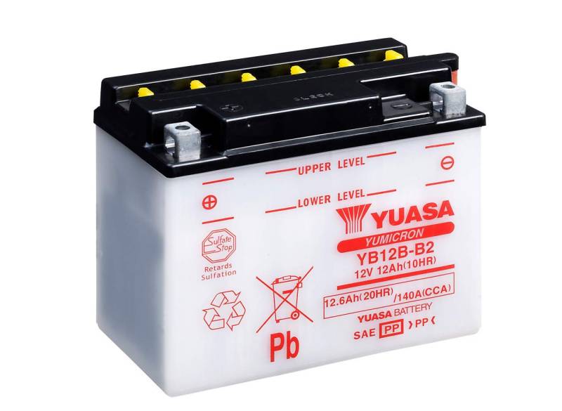 YUASA BATTERIE YB12B-B2 offen ohne Saeure von Yuasa