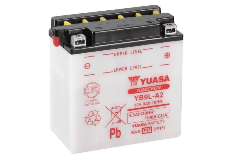 YUASA BATTERIE YB9L-A2 offen ohne Saeure von Yuasa