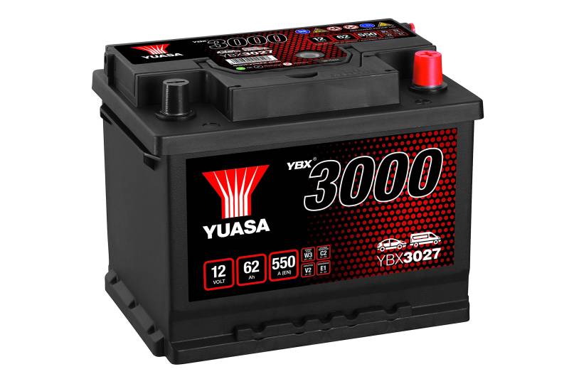 YUASA YBX3027 SMF Akku, 12 V/60 Ah/550 A von Yuasa