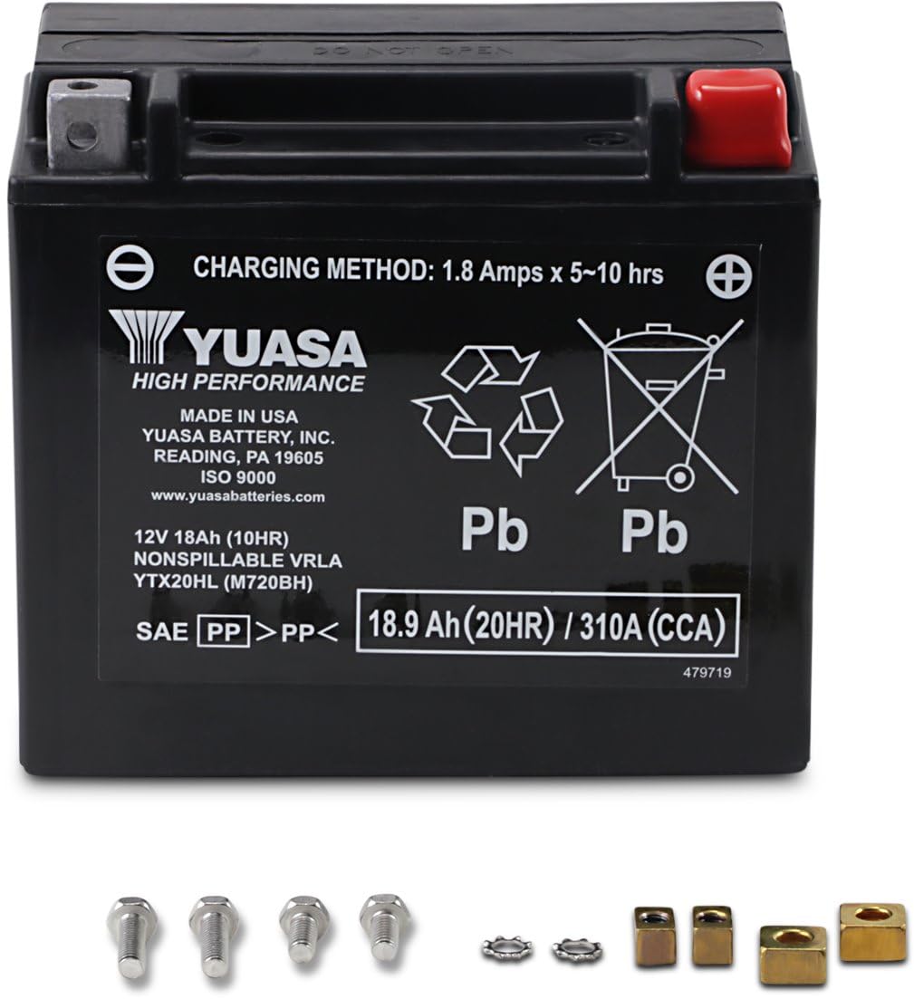 Yuasa Batterie SLA AGM YTX20HL-BS, Schwarz von Yuasa