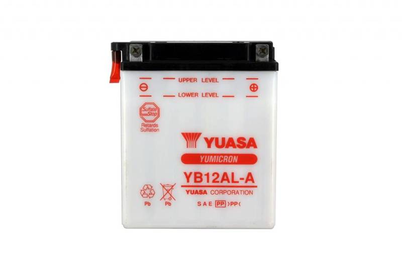 Yuasa YB12AL-A Dry Motorradbatterie 12V 12Ah 134x80x160mm von Yuasa