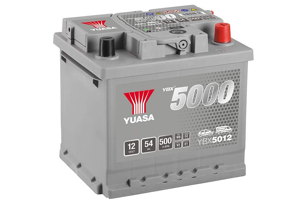 Yuasa YBX5012 12V 54Ah 500CCA SMF Silber versiegelte wartungsfreie Hochleistungs-Autobatterie von Yuasa