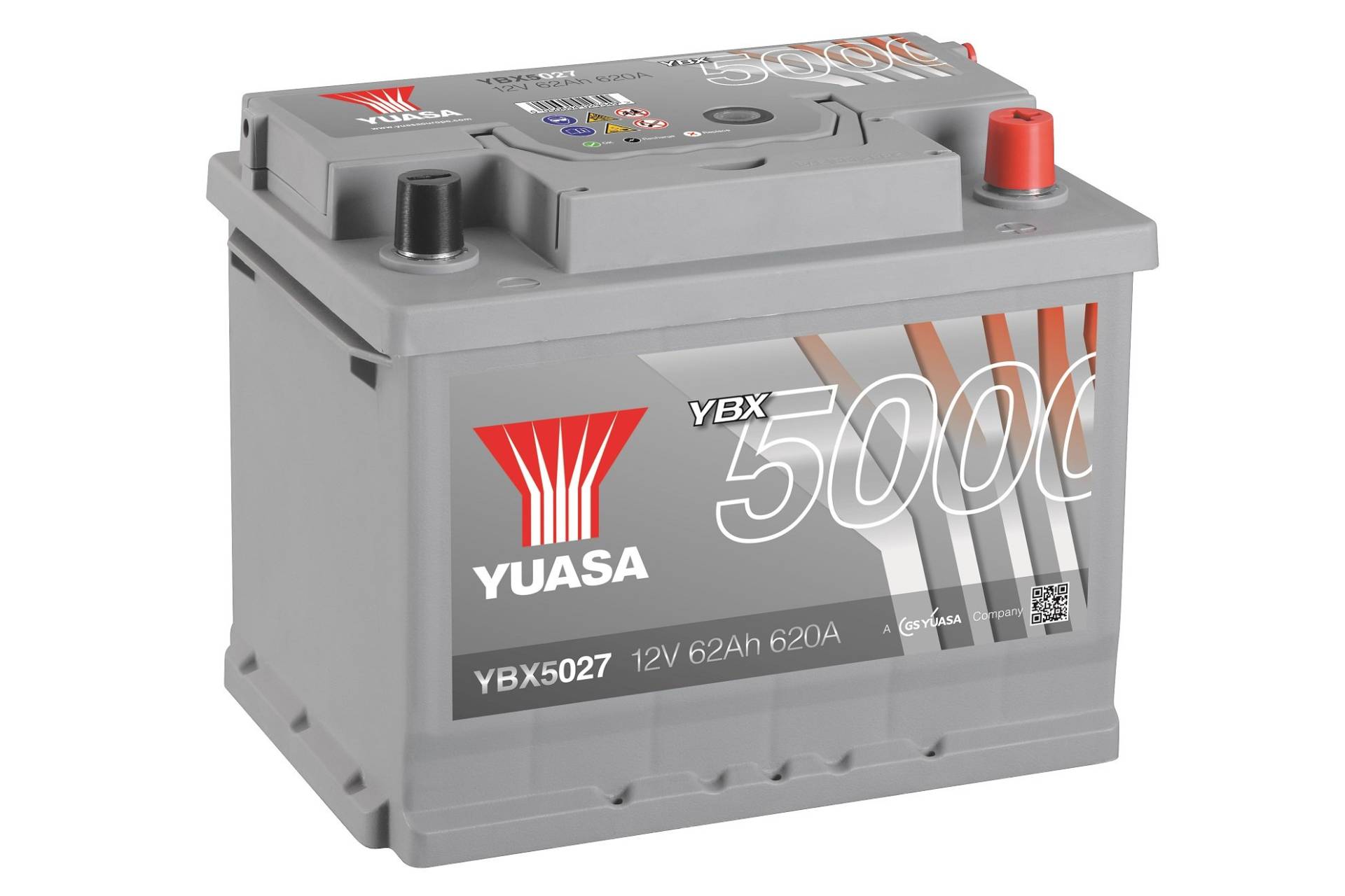 Yuasa YBX5027 12V 65Ah 640A Silber Hochleistungsbatterie von Yuasa