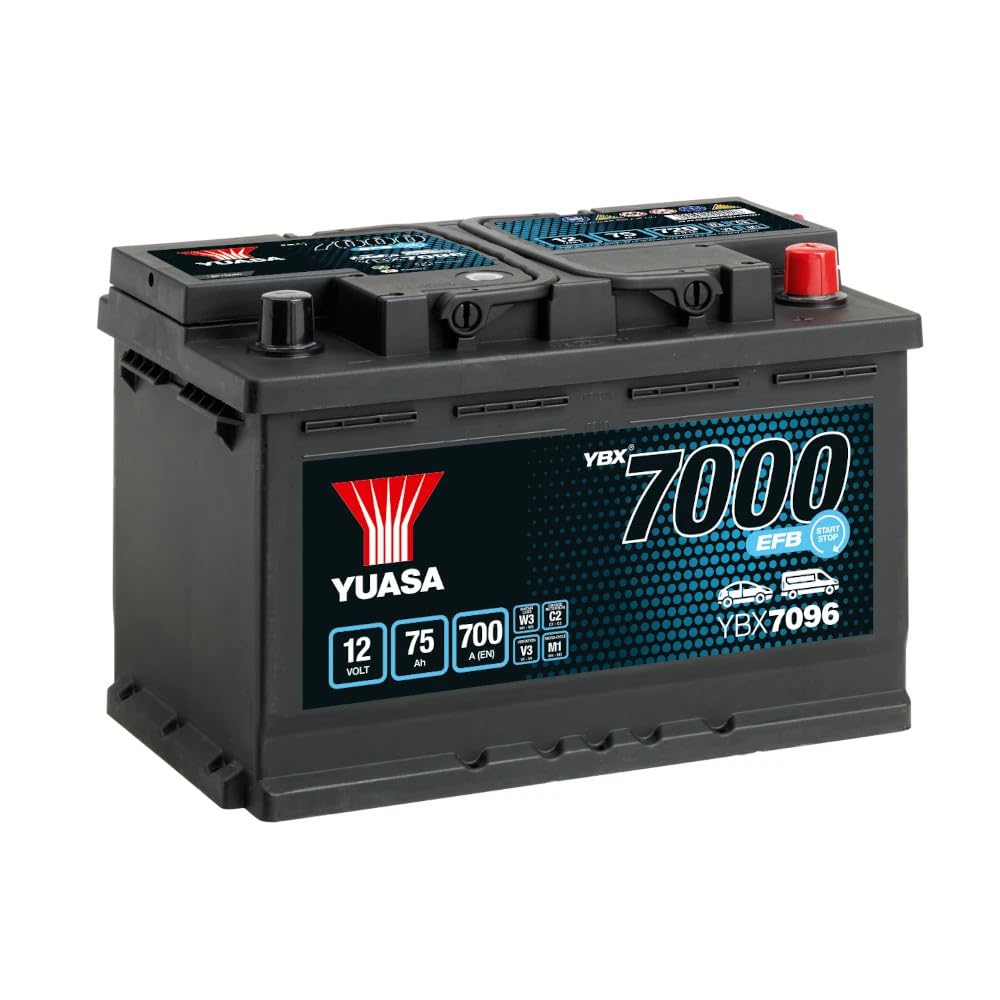 Yuasa YBX7096 12V 75Ah 700CCA EFB wartungsfrei Start Stop Autobatterie von Yuasa