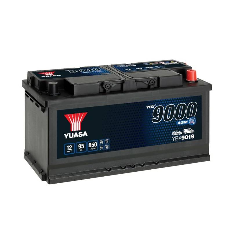 Yuasa YBX9019 AGM Start-Stopp-Plus-Akku, 12 V/95 Ah/850 A von Yuasa