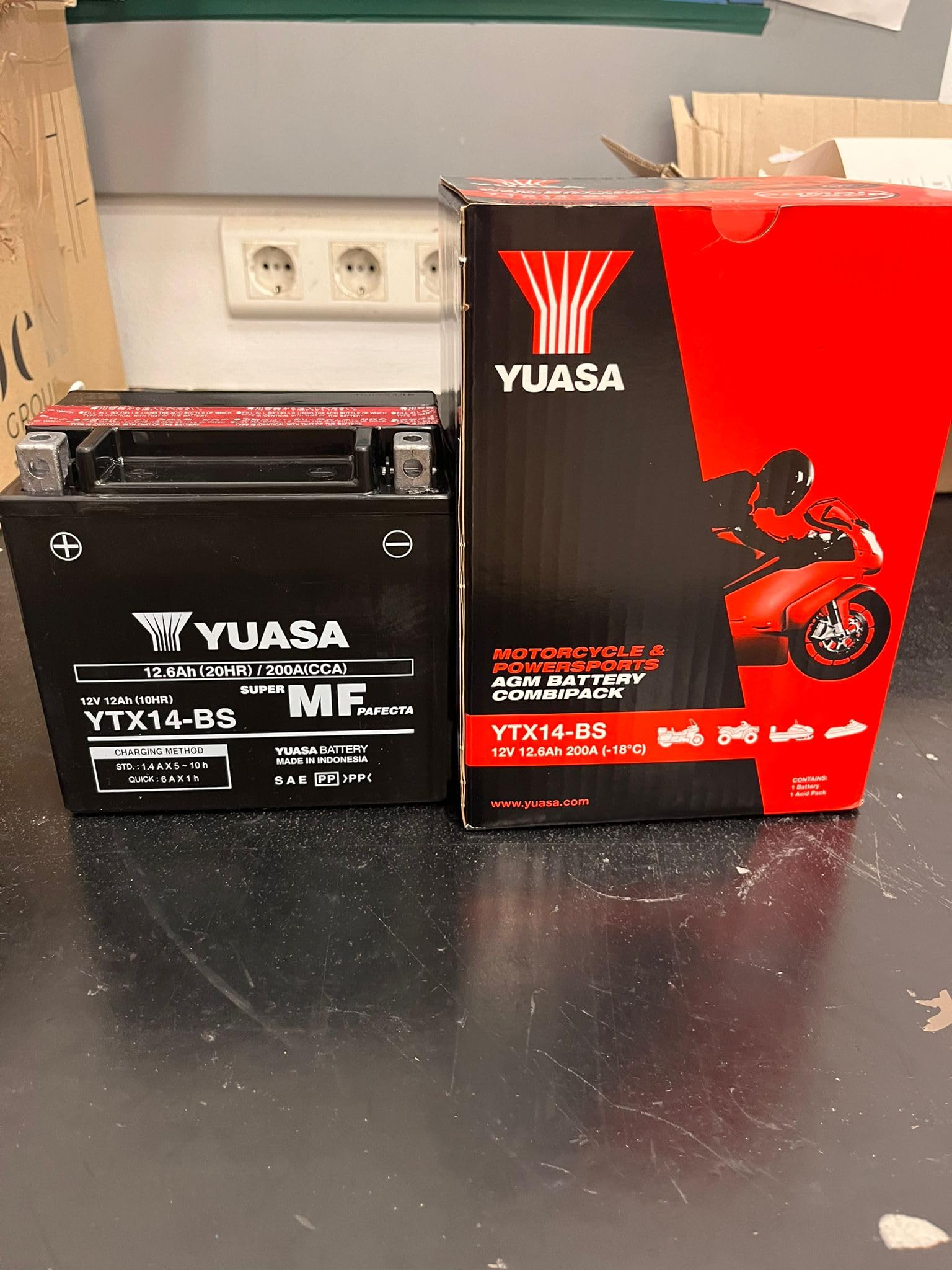 Yuasa YTX14 YTX14-BS gebrauchsfertige Batterie F700 750 800 GS von Yuasa