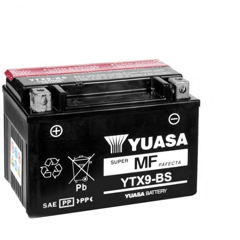 Yuasa YTX9-BS Wartungsfreie Batterie, 12V, 150mm x 87mm x 105mm von Yuasa