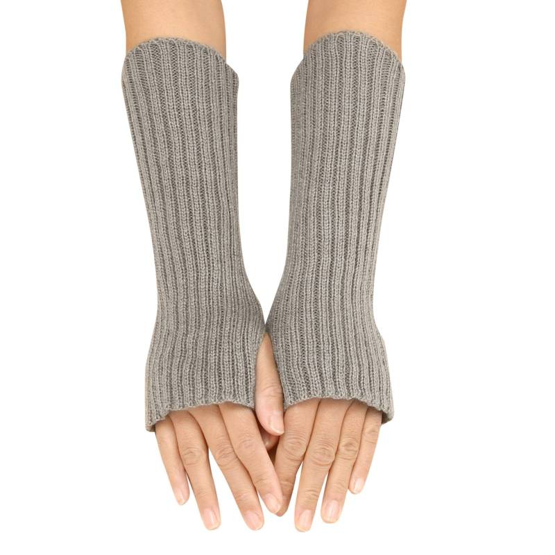 Damen Winter Gestrickte Handschuhe Lang Handwärmer Stulpen Fingerlose Armwärmer Stulpen Warm Strick Handschuhe für Damen Pluswärmer Handstulpen Halbfinger Fäustlinge Winter Armbinder (One Size) von Yubenhong