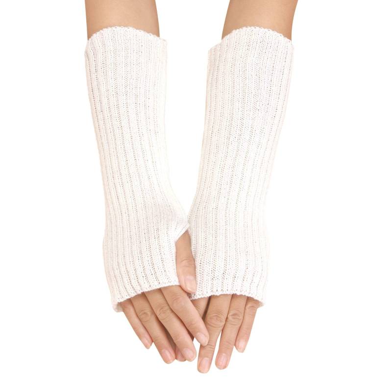 Yubenhong Frauen- Winter-Normallack-Mehrfarben-Woll-lange gestreifte Halbfinger-Handschuhe Netz Handschuhe Cosplay (B-WH1, One Size) von Yubenhong