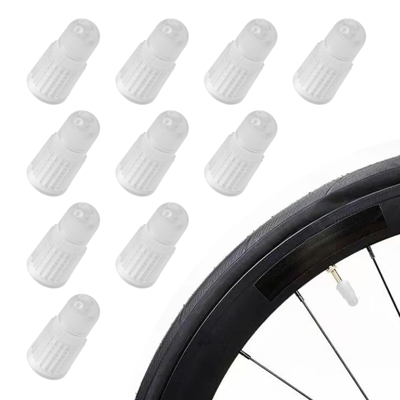 10 Stück Ventilkappen Fahrrad Französisch,Tubeless Ventil,Fahrradventil Kappe,Fahrrad Ventile,Fahrrad Ventilkappen für Dunlop,Autoreifen Ventileinsatz Mountainbike Ventildeckel,Ventiladapter Kapern von YueJieSelected