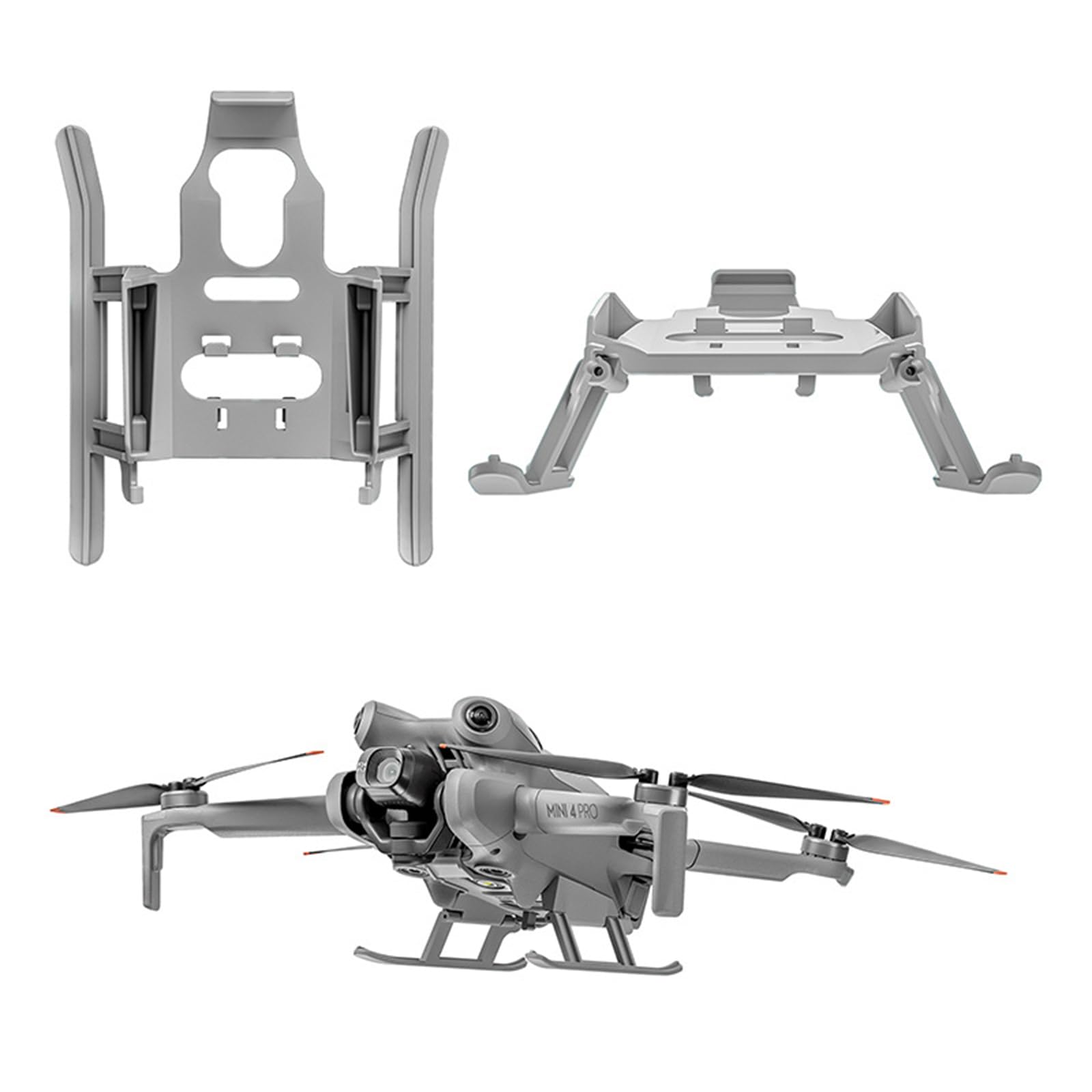 YueLi Fahrwerk für DJI Mini 4 Pro Drohne Zubehör, Faltbare Verlängerte Landebeine Kit für DJI Mini 4 Pro Drohnenschutz von YueLi