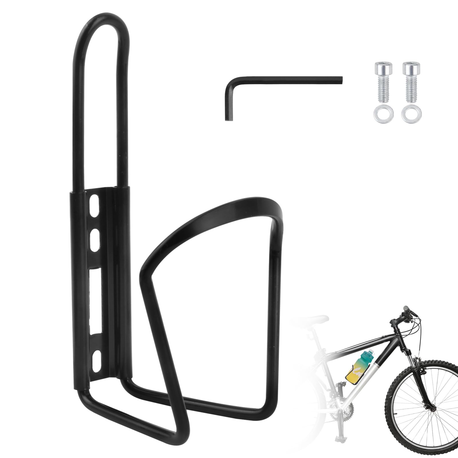 Flaschenhalter-Fahrrad Getränkehalter Aluminium Rennrad Trinkflaschehalter, Yuechenggui Fahrradflaschenhalterung-Fahrrad Leicht Trinkhalter mit Schrauben Rad MTB Wasserflaschenhalter für Ø65mm Flasche von Yuechenggui