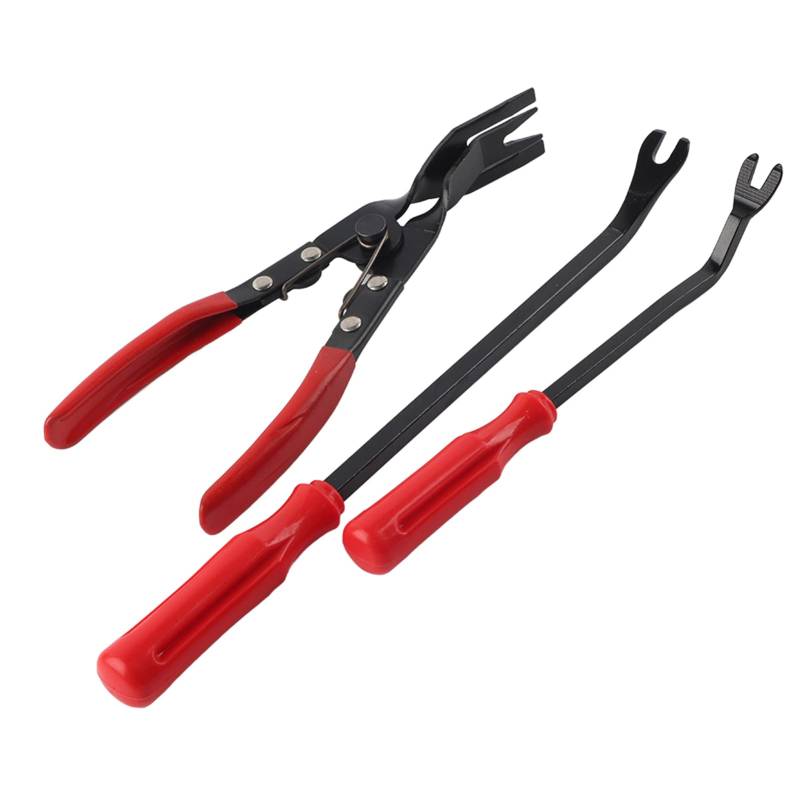 Yuecoom Auto-Polster-Combo-Reparatur-Set, 3-teiliges Türverkleidungs-Nieten-Clips-Zangen-Befestigungs-Entferner-Abzieher-Hebeleisen-Werkzeug-Set von Yuecoom