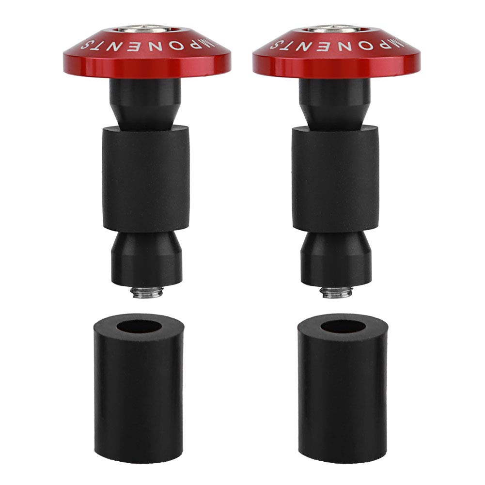 Bar End Plug, 22 mm 7/8 Zoll Motorrad Lenker End Slider Plug Caps, Aluminium Bar Ends Lenker für die meisten Fahrrad Mountainbike Rennrad MTB(rot) von Yuecoom