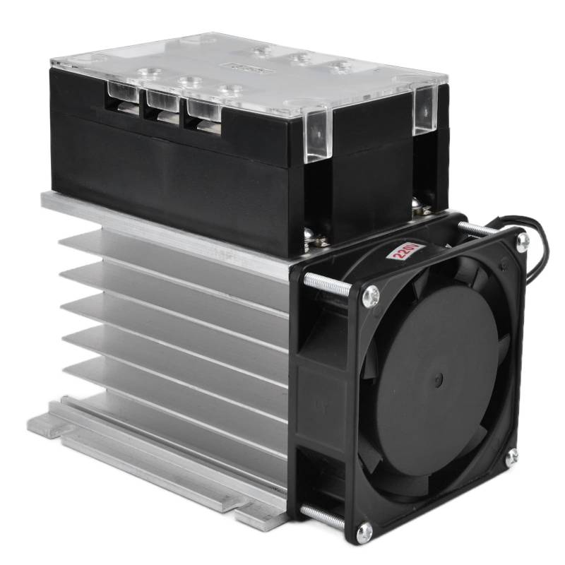 Halbleiterregler, AC380V 3-Phasen-Thyristor-Temperatur-Spannungs-Dimm-Steuergerät(TSR-80WA-H, with radiator) von Yuecoom