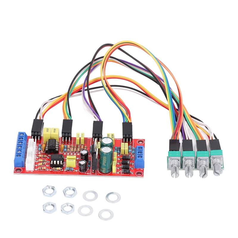 NE5532 Vorverstärker-PCB-Lautstärkeregelungsplatine Leistungsverstärkermodul mit Höhen-Mittelton-Bass-Klangreglern für DC-Netzteil-Audiosystem-DIY-Lautsprecher von Yuecoom