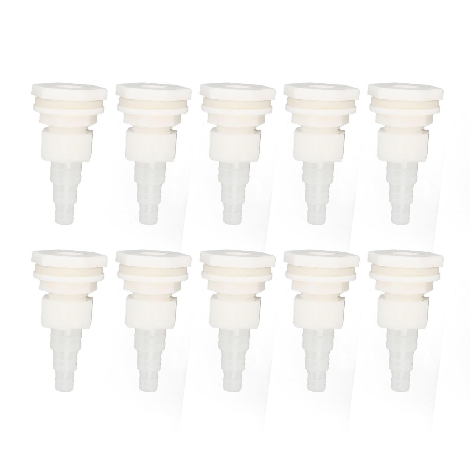 Yuecoom 10 Stcs Wassertankschlauchanschluss, 9 mm 12 mm 16 mm Durchmesser G1/2 Gewinde PP Silikon Wassertankschlauchgelenk für Geflügelfarm von Yuecoom