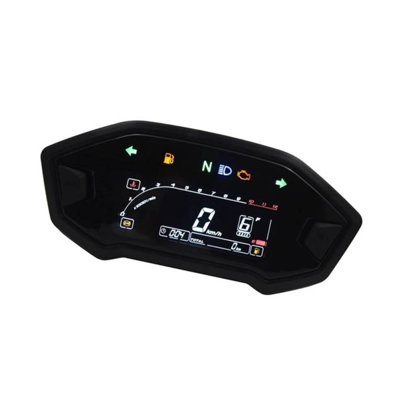 Für 1 2 4 Zylinder Motorrad Universal Digital Tachometer Tachometer Dashboard Instrument Panel Meter 10000 RPM Tachometer Digital von Yuegtik