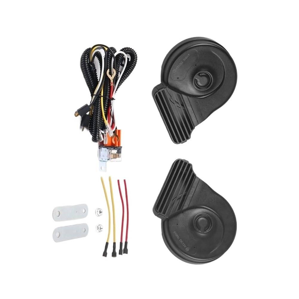 Für 12V Für Roller Motorrad Zubehör Horn 410Hz-510Hz Lauter Sound Horn Lautsprecher Kit Hupen Tröte von Yuegtik