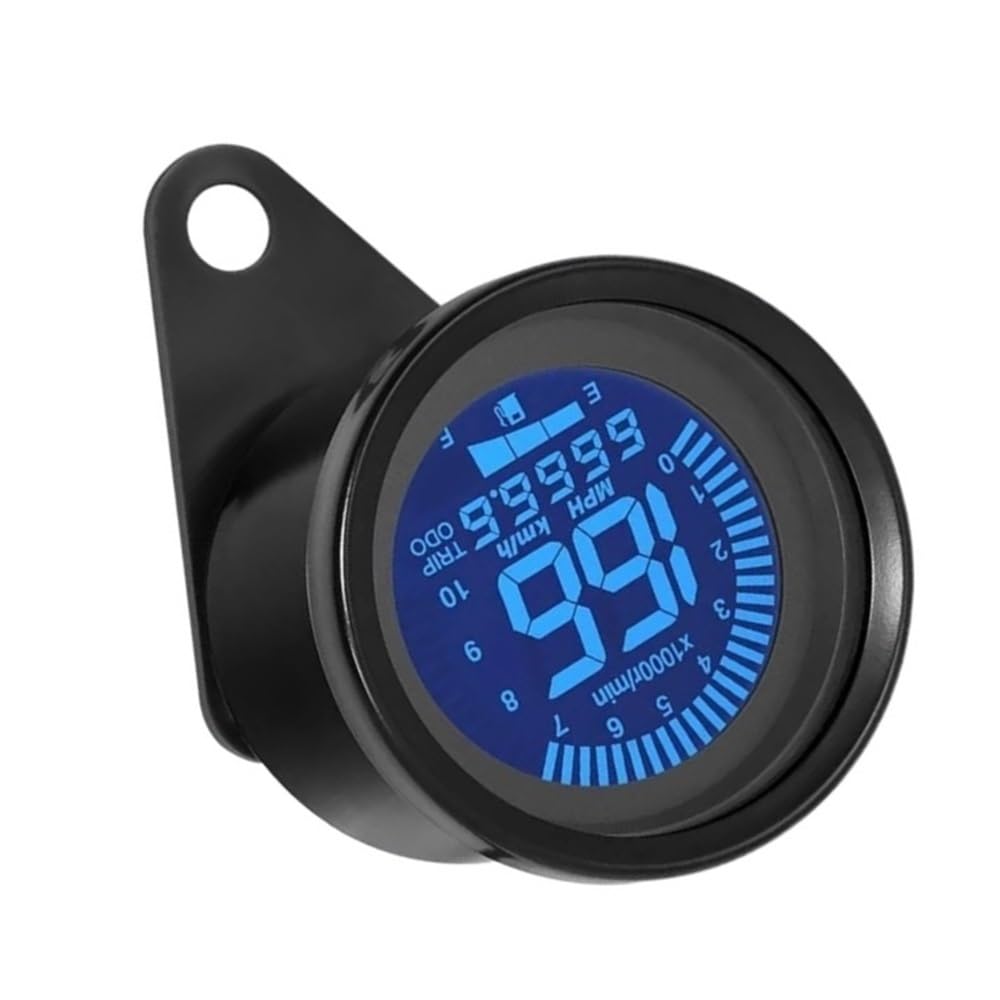 Motorrad Tachometer Kraftstoff Meter RPM Anzeige Meter Digitale Geschwindigkeit Meter Kilometerzähler Für 12V Für Roller Für ATV Tachometer Digital von Yuegtik