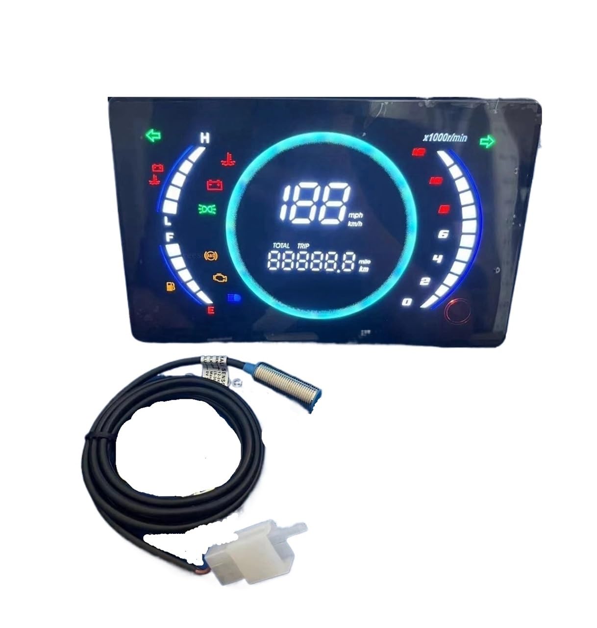 Motorrad Universal Digital Meter Tachometer Tachometer RPM Assy Für Nur 50cc-200cc Einzylinder Für Motorrad Tachometer Digital von Yuegtik