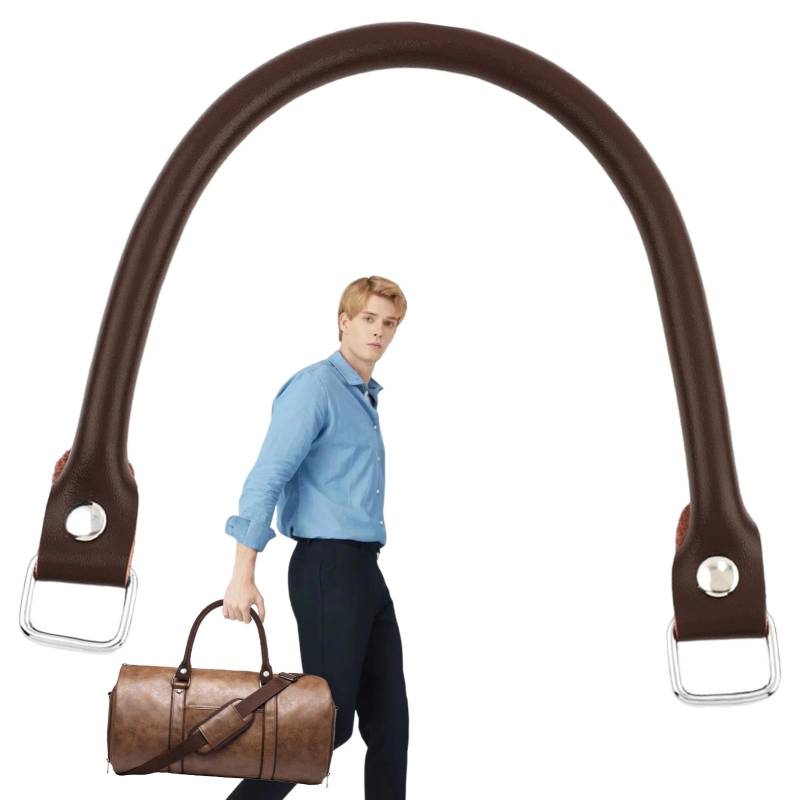 Taschengriffe,Ledergriffe für Taschen - 38 cm abnehmbare Taschengriffe aus Leder,Einfache Lederriemen für Handtaschen, modisches Gepäckzubehör zum Einkaufen von Yugugomo