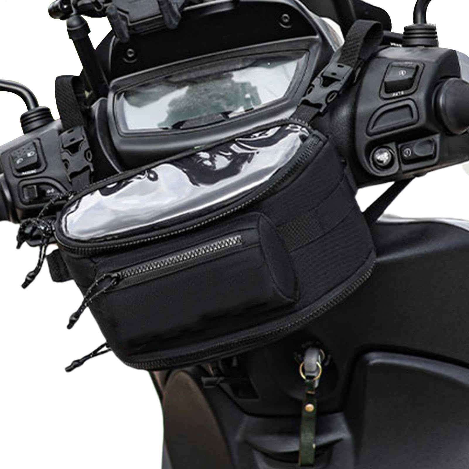 Yugugomo Motorrad Lenkertasche, Motorrad Werkzeugtasche, Multifunktionaler Organizer, Touchscreen Oxford Stofflenkbeutel, Ergonomische Navigationsbeutel für, Radfahren, Sport und Arbeit von Yugugomo