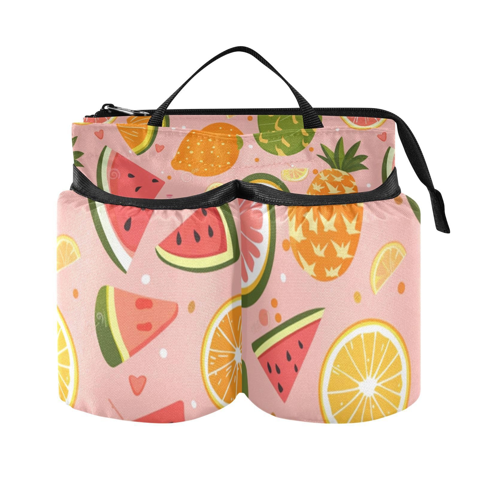 Gepäck-Wasserflaschenhalter, einzigartig, niedlich, Sommerfrüchte, rosa Reisebecher, Caddy für Begleiter, Must-Have von Yuiboo