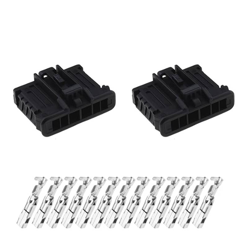 Yuiturt 2 Stück Rücklicht Kabelbaum Stecker 6Pin mit 12 Anschluss-Terminals, für Peugeot Citroen Kfz-Lampenfassung Buchse 12V 98821-1061, Faisceau Électrique von Yuiturt