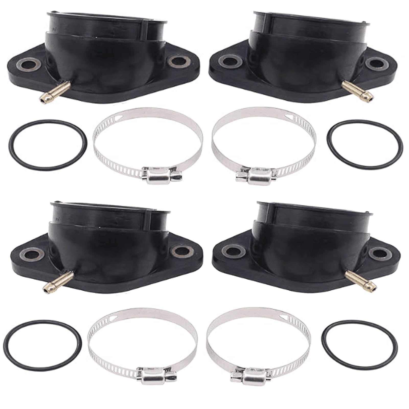 Yuiturt 4Pcs Vergaser Ansaugstutzen Satz, Ansauggummi motorrad ansaugkrümmer mit Dichtung O-Ring, OE 2GV-13586-00, für Yamaha XV 535 Virago XV535 1988-1998 von Yuiturt