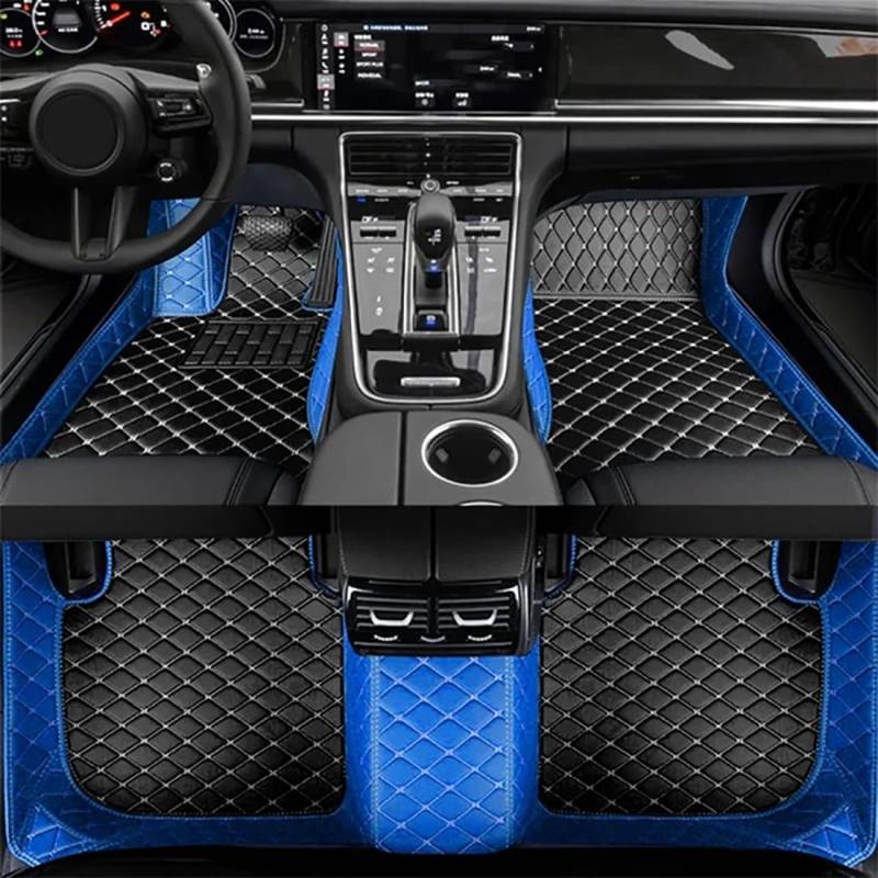 3 Teile/Satz Auto Boden Matte für BMW X3 G01 2018-2022,PU Leder wasserdichte Schutz Pad,LHD,D-Blue Black von YujieNB