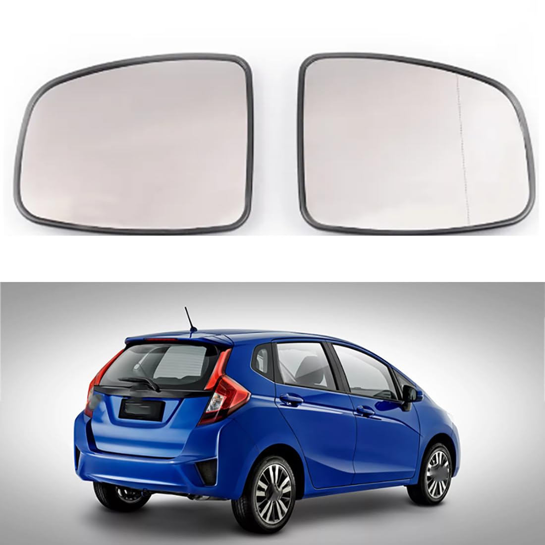 Austauschbarer Auto-Außenspiegel aus Beheizbarem Glas für H-ONDA FIT JAZZ CITY 2014-2020,beheizbarer Rückspiegel für Fahrer und Beifahrer Links/rechts,A-Left von YujieNB