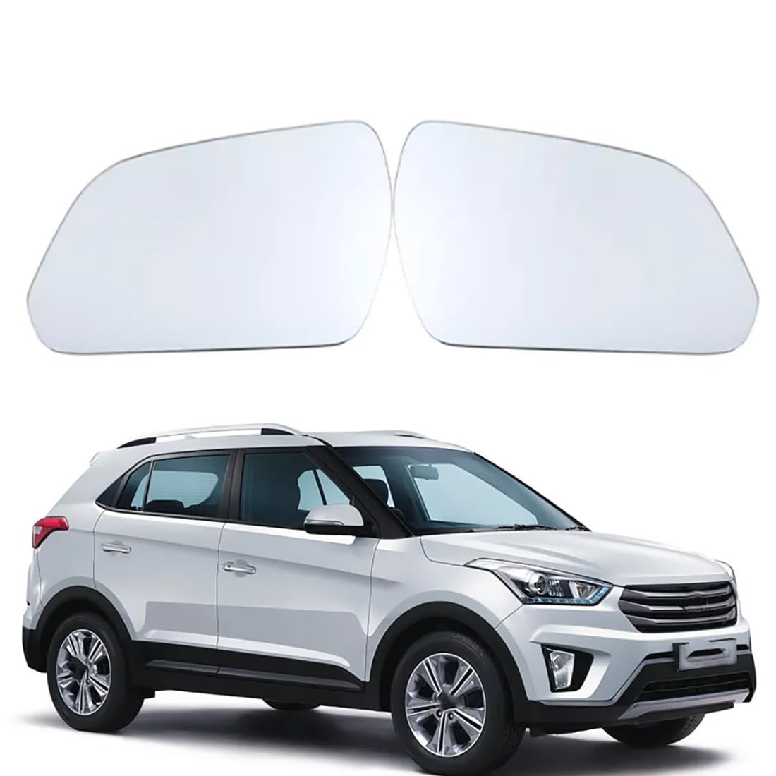 Austauschbarer Auto-Außenspiegel aus Beheizbarem Glas für Hyundai Creta 2015-2019,beheizbarer Rückspiegel für Fahrer und Beifahrer Links/rechts,A-Left von YujieNB