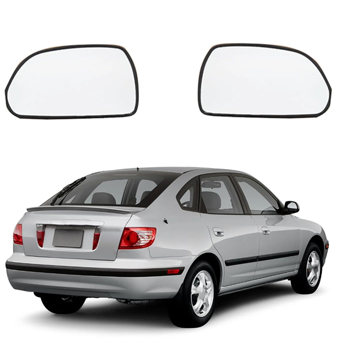 Austauschbarer Auto-Außenspiegel aus Beheizbarem Glas für Hyundai Elantra XD 2000-2006,beheizbarer Rückspiegel für Fahrer und Beifahrer Links/rechts,B-Right von YujieNB