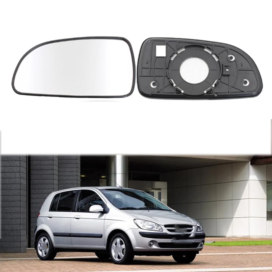 Austauschbarer Auto-Außenspiegel aus Beheizbarem Glas für Hyundai Getz 2003-2011,beheizbarer Rückspiegel für Fahrer und Beifahrer Links/rechts,C-right and left von YujieNB
